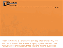 Tablet Screenshot of friedmanwilliams.com